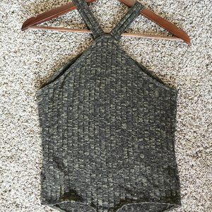 Express One Eleven NWOT Green and Black Bodysuit Size M